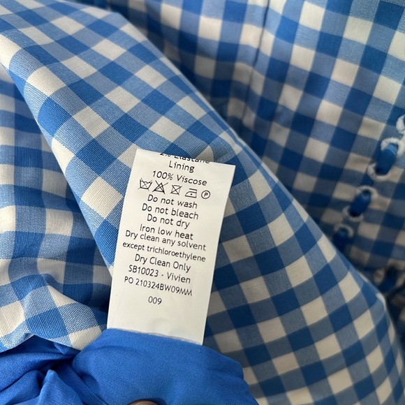 HOUSE OF CB 'Vivien' Regatta Blue Gingham Midi Sundress NWOT - Picture 10 of 10